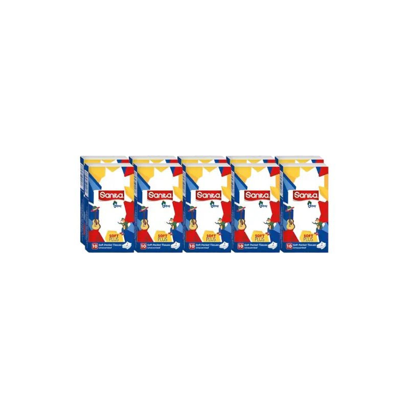 Sanita Gipsy Pocket Tissue 19x19cm 3P 10Bx10SHx12